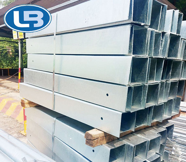 Galvanized U-channel guardrail post